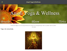 Tablet Screenshot of anjaliyogawellness.com